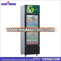 Commercial single door glass beverage air refrigerator freezer