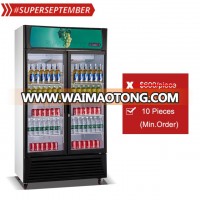 Vertical Double door beverage air refrigerator display freezer